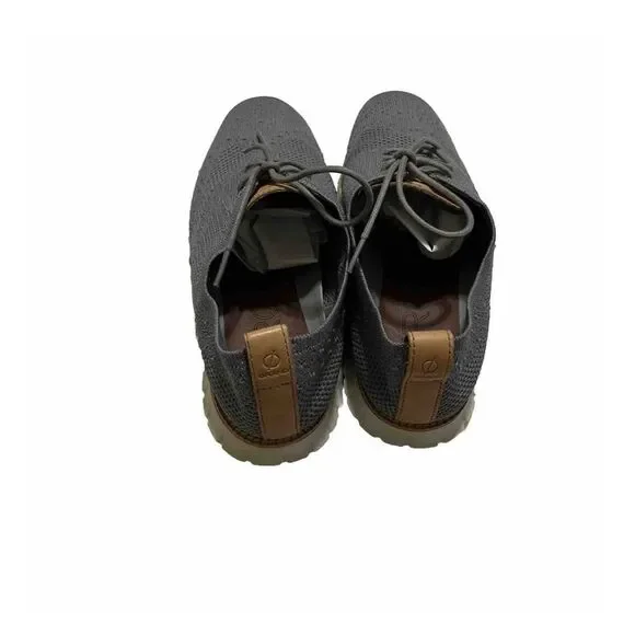 Cole Haan Mens Size 8.5 Gray Knit Wingtip Oxford Shoes - Picture 2 of 4